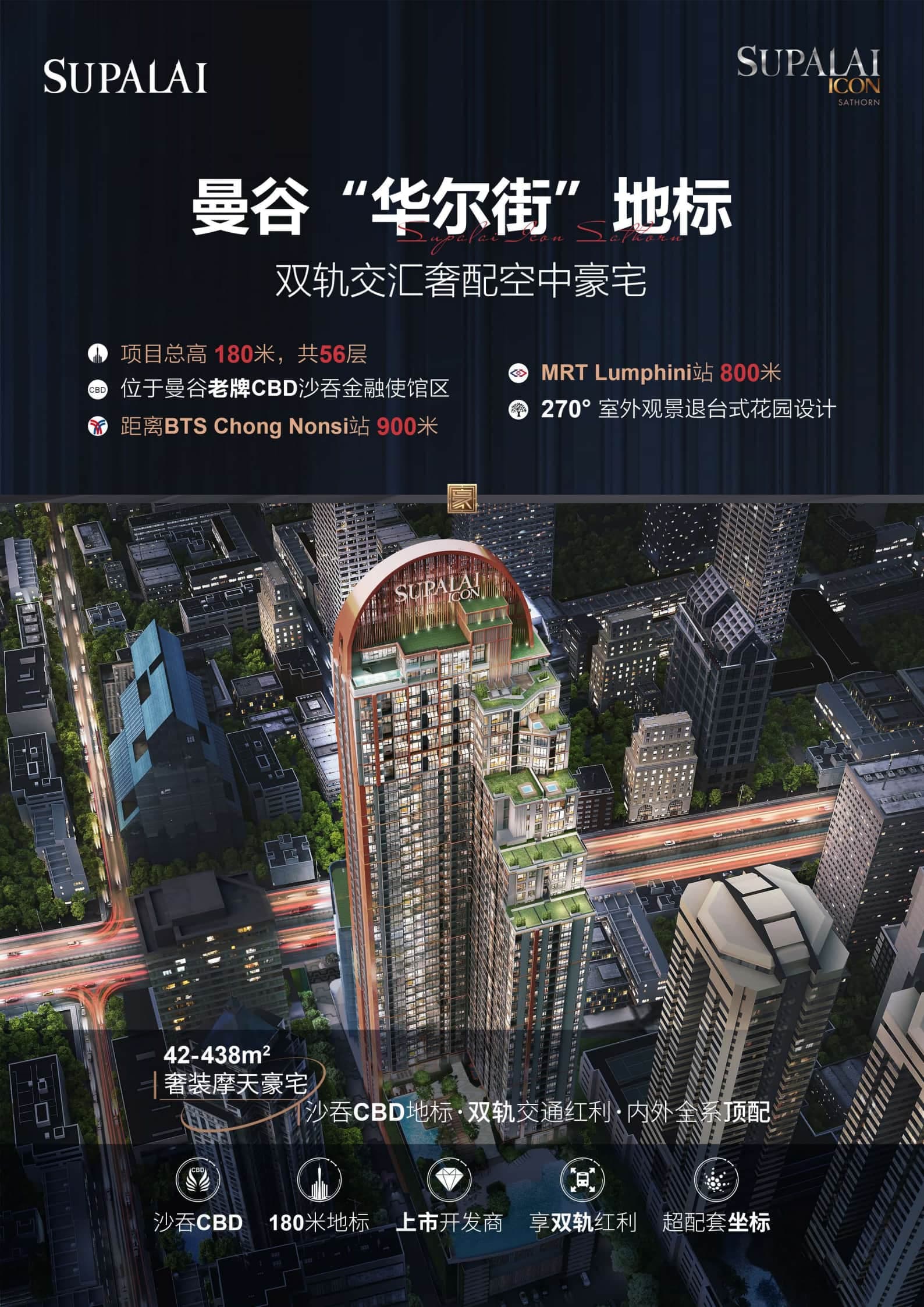 泰国曼谷Supalai Icon Sathorn|公寓|总价฿8,820,000起